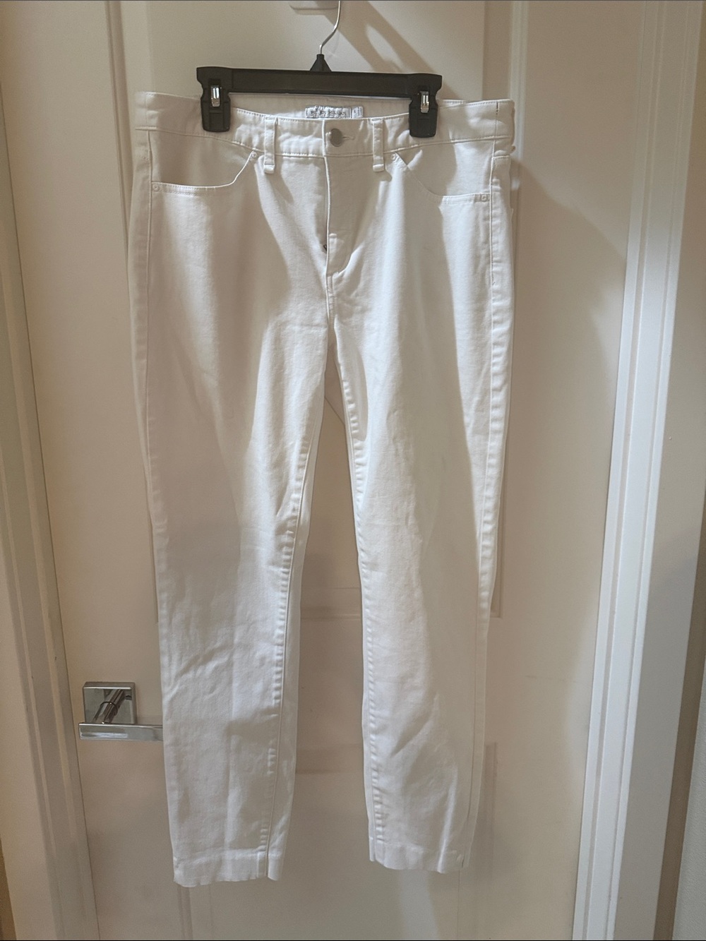 Peter Milar White Slim Straight Jeans
